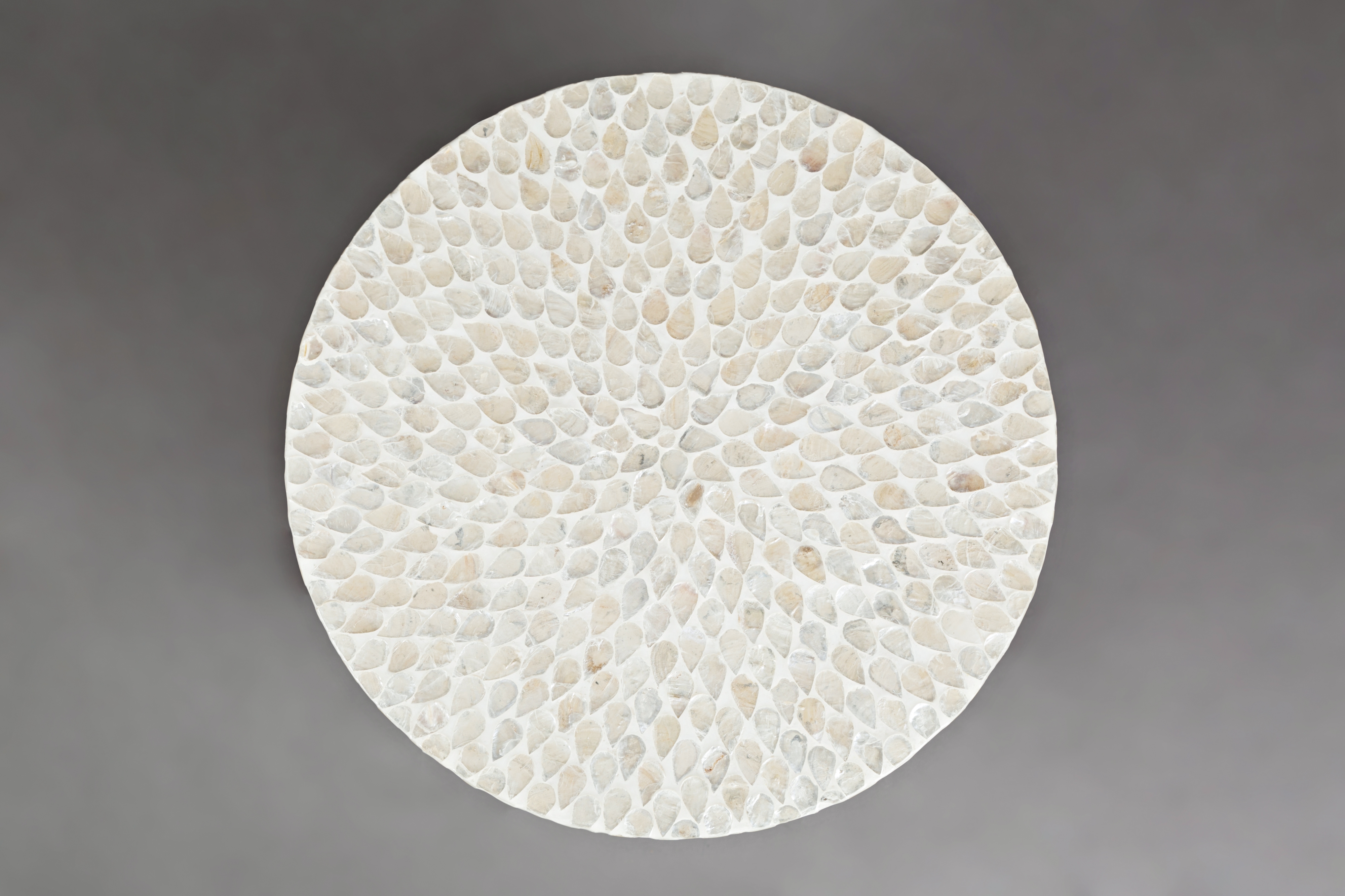 Round Capiz Accent Table