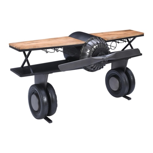 Industrial Vintage Maverick Airplane Console Bar