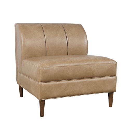 Transitional 1-Seat Banquette with Tapered Legs