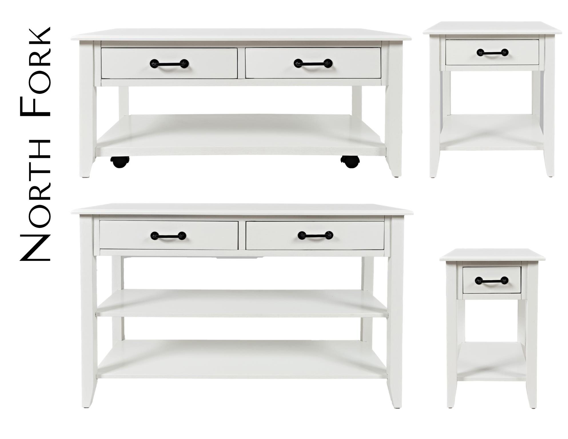 Jofran North Fork Sofa Table with 2 Drawers