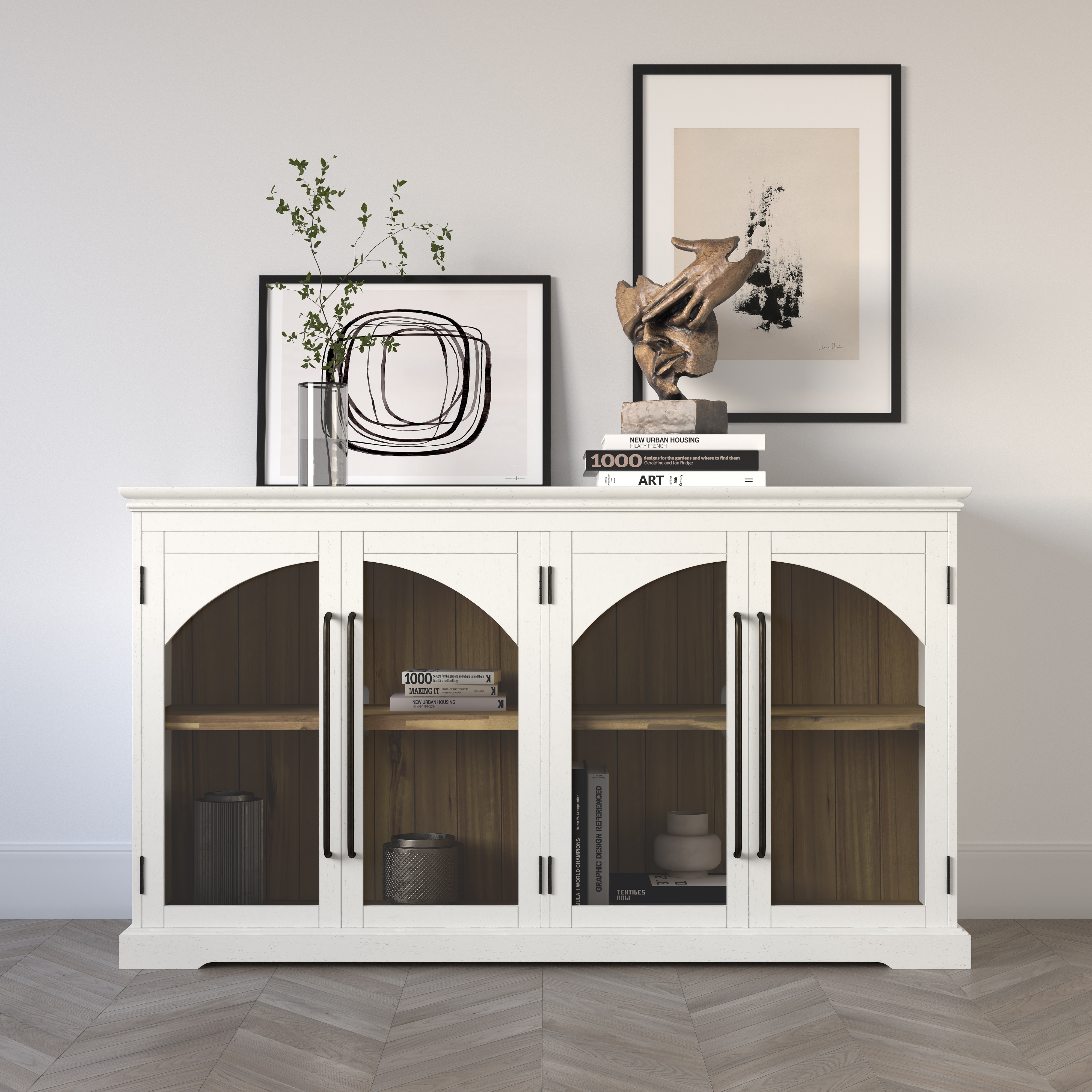 Jofran Archdale 4-Door Accent Cabinet