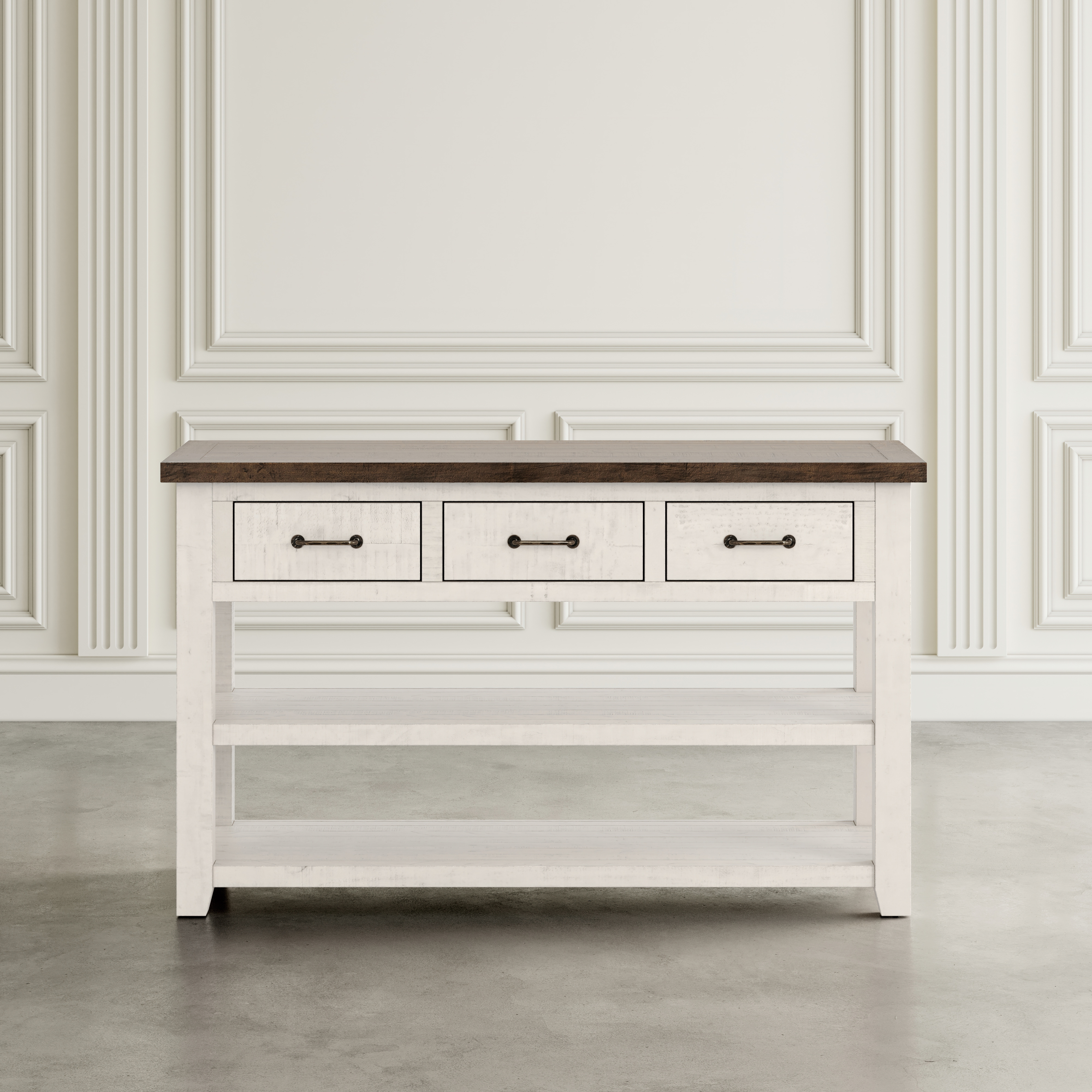 Jofran Madison County 3 Drawer Console-Vintage White