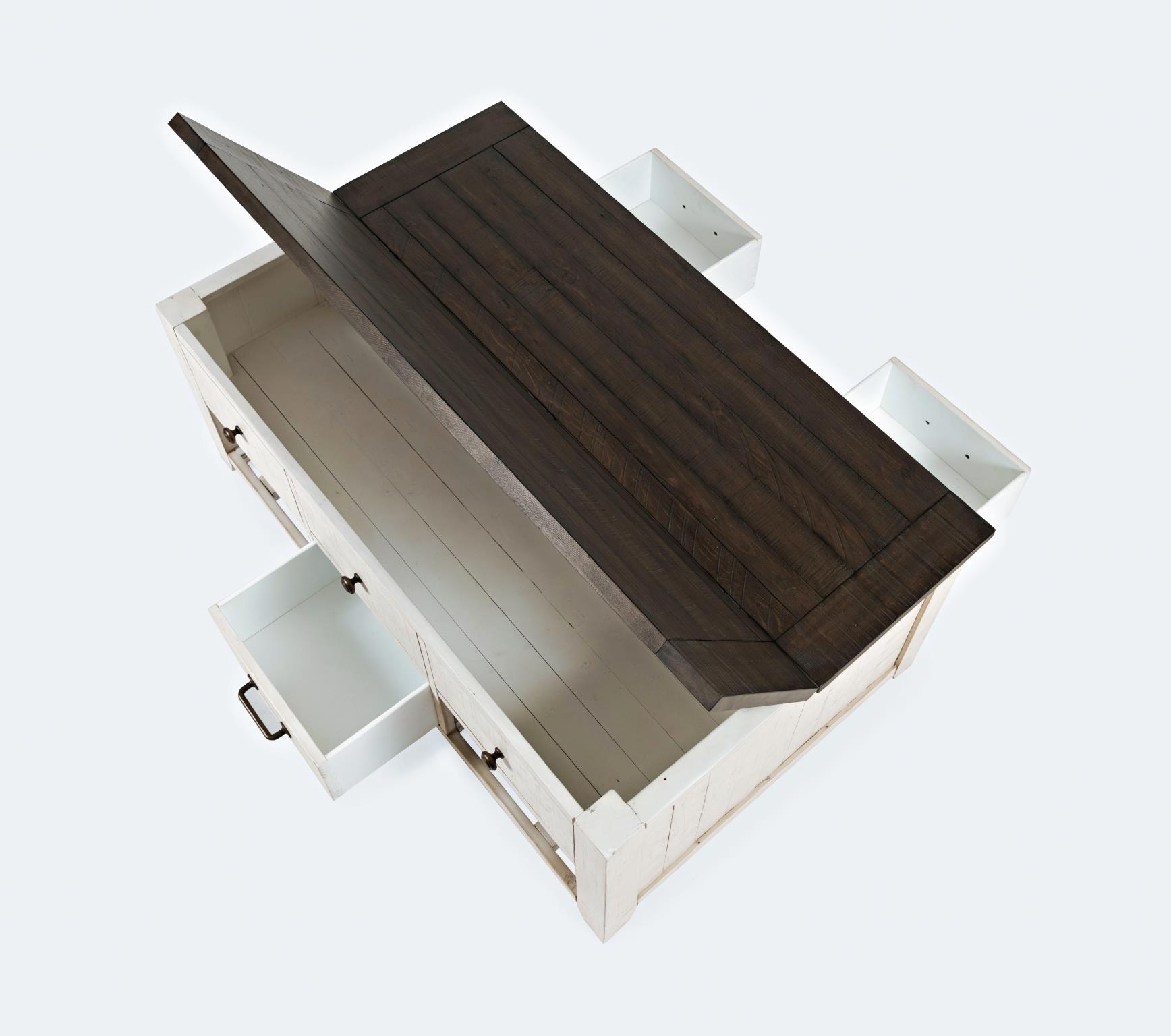 Jofran Madison County Lift Lid Cocktail Table-Vintage White