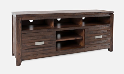 Contemporary 7-Shelf Console with Wire Management