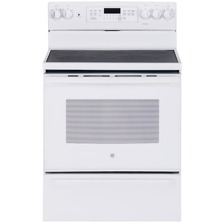 GE 30" Electric Free Standing Convection Range White