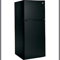 GE 11.55 cu.ft. Top Freezer Refrigerator Black
