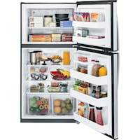 GE® 18 Cu. Ft. Top-Freezer Refrigerator Stainless Steel