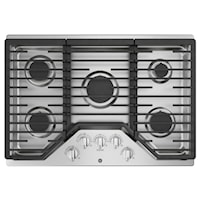 GE 30" Built-In Deep-Recessed Edge-to-Edge Gas Cooktop Stainless Steel