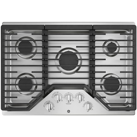 GE 30" Built-In Deep-Recessed Edge-to-Edge Gas Cooktop Stainless Steel