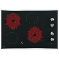 GE 30" Electric Smoothtop Cooktop Stainless Steel