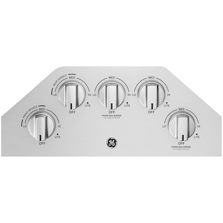 GE 36" Built-In Deep-Recessed Edge-to-Edge Gas Cooktop Stainless Steel