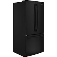 GE 18.6 Cu. Ft. Counter-Depth French-Door Refrigerator Black