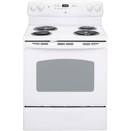 30" Electric Freestanding Range with Storage Drawer White - JCBP240DMWW