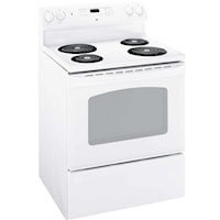 30" Electric Freestanding Range with Storage Drawer White - JCBS280DMWW