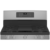 GE 30" Freestanding Gas Convection Range with No Preheat Air Fry Stainless Steel