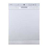 24" Built-In Front Control Dishwasher with Stainless Steel Tall Tub White - GBF532SGPWW