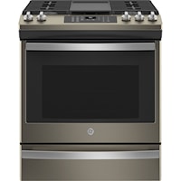 GE 30" Slide-In Convection Gas Range with No Preheat Air Fry Slate