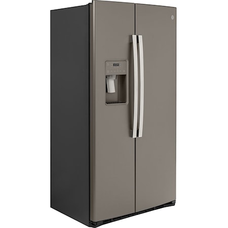 GE 21.8 Cu. Ft. Counter-Depth Side-By-Side Refrigerator Slate
