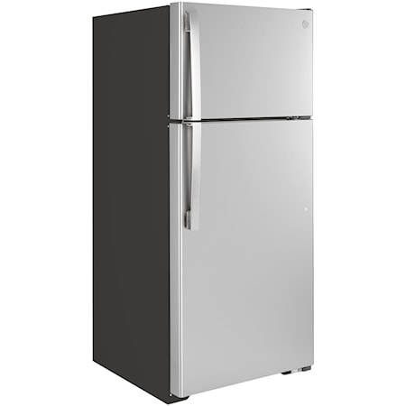 GE Energy Star® 16.6 Cu. Ft. Top-Freezer Refrigerator Stainless Steel