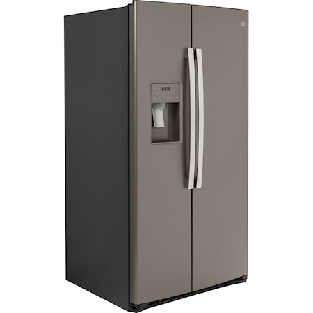 GE 21.8 Cu. Ft. Counter-Depth Side-By-Side Refrigerator Slate