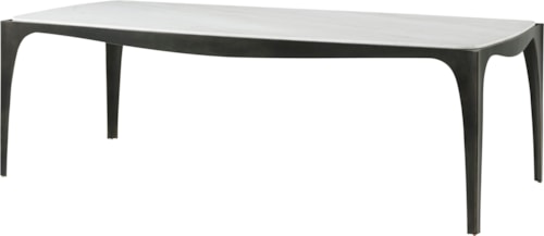 Modern 96" Marble-Top Dining Table