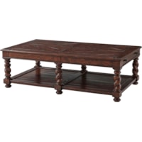 The Great Hall Traditional Cocktail Table with Barley Twist Legs