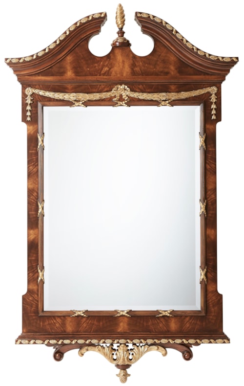 Traditional Global Beveled Bedroom Wall Mirror
