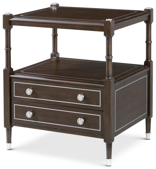 Contemporary 2-Drawer Nightstand