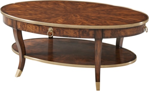 Transitional Oval Cocktail Table