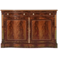 Traditional Two-Door Accent Cabinet with Plinth Base