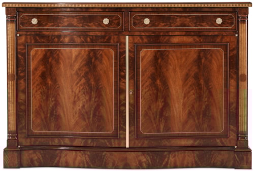 Traditional Two-Door Accent Cabinet with Plinth Base