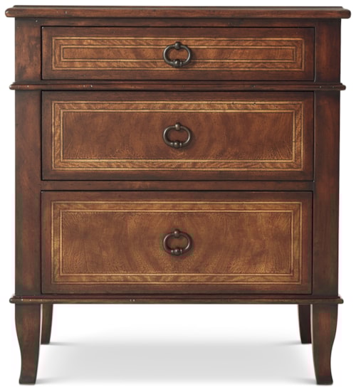 Traditional 3-Drawer Nightstand