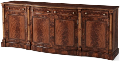 Traditional Four-Door Sideboard with Plinth Base