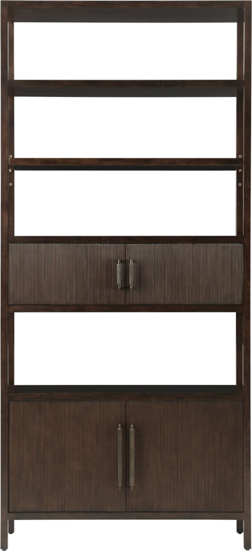 Mid-Century Modern Open Bookcase with Anti-Tip Kit