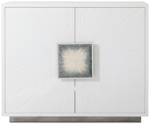 Modern Two-Door Accent Chest with Plinth Base