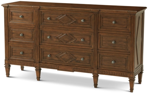The Laurent Transitional 9-Drawer Dresser