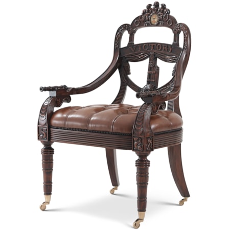 Ad Victoriam Mahogany Library Armchair