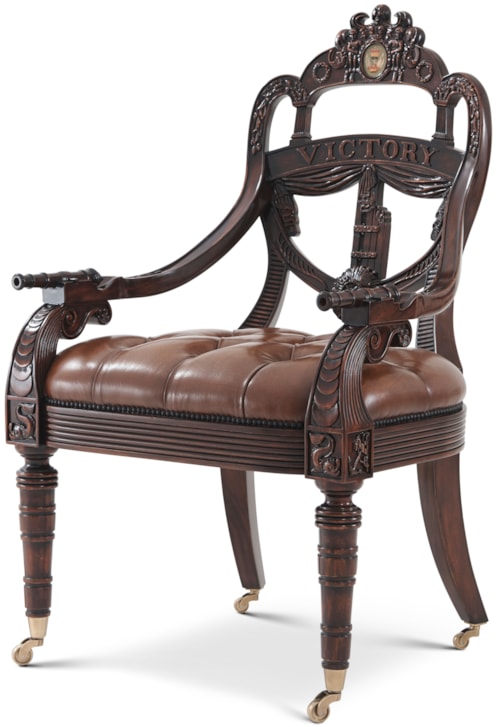 Ad Victoriam Traditional Mahogany Library Armchair