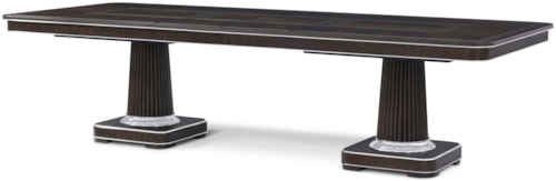 Contemporary Rectangular Dining Table with 2 Leaves