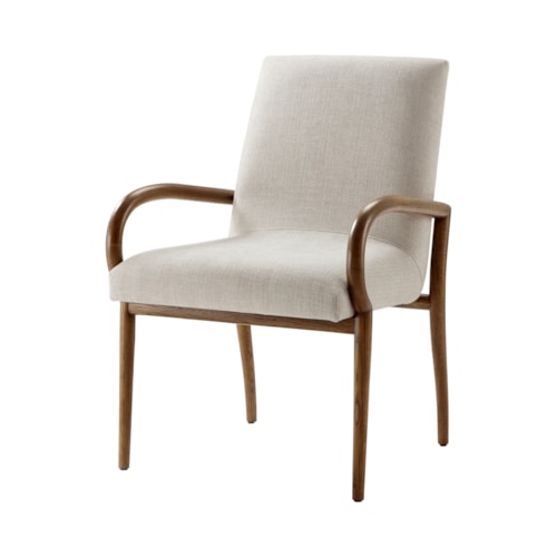 Contemporary Upholstered Dining Arm Chair