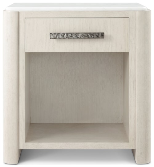 Contemporary Nightstand with Marble Top