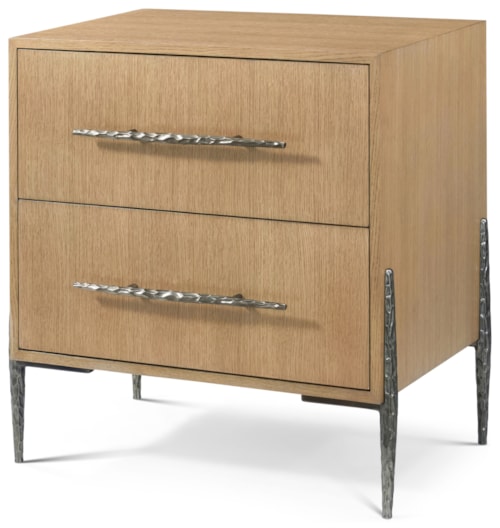 Contemporary 2-Drawer Nightstand