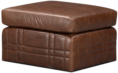 Transitional Square Ottoman