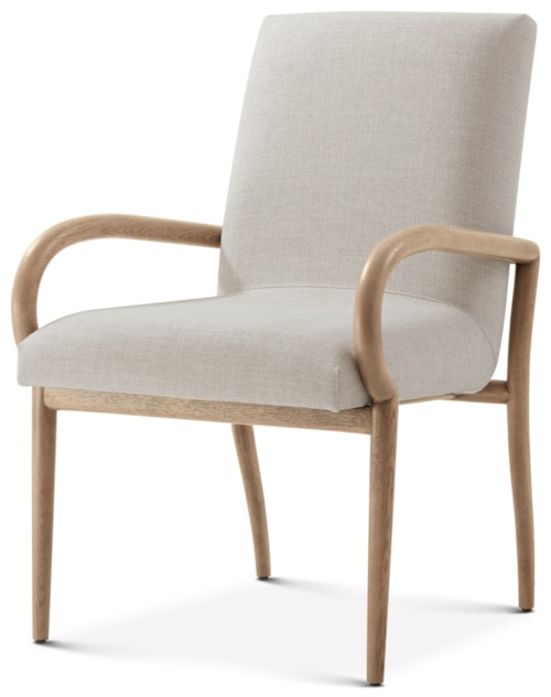 Contemporary Upholstered Dining Arm Chair
