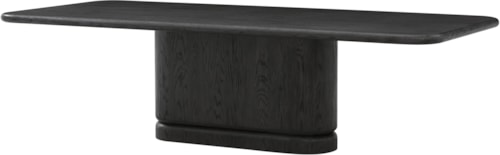 Contemporary 110" Rectangular Pedestal Dining Table