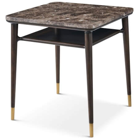 Ashburton Place Square Marble Top-Side Table