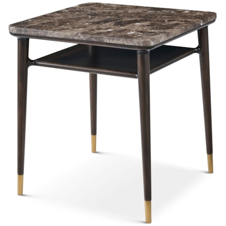 Ashburton Place Square Marble Top-Side Table
