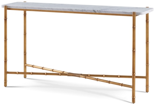 Contemporary Console Table with Marble Top