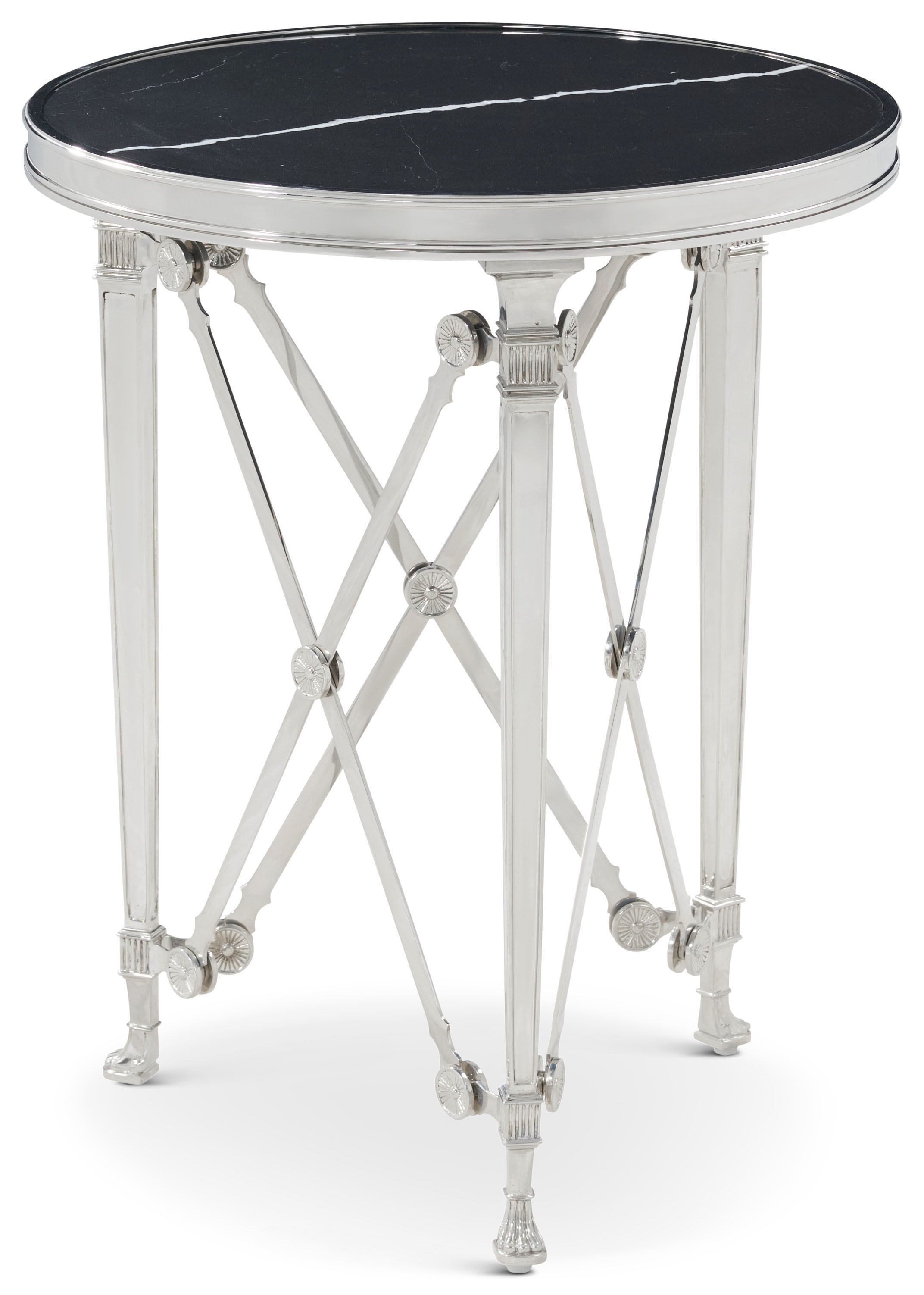 Round Nickel Side Table