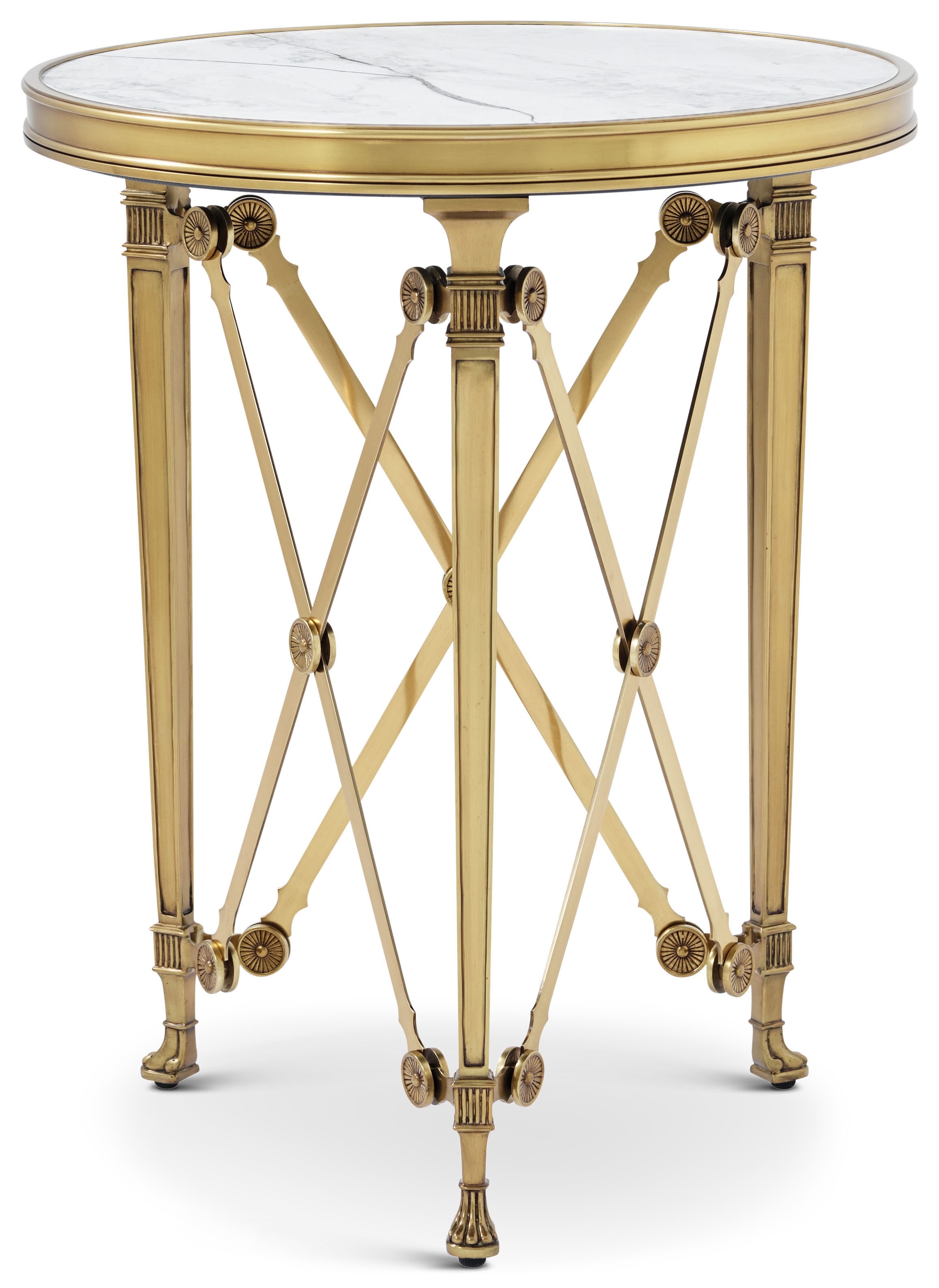 Round Brass Side Table